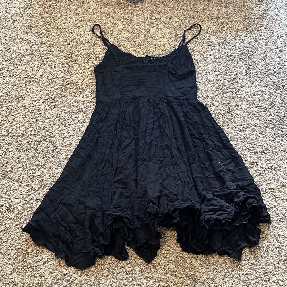 Free People Mini Black Multi Layer Float Dress - image 5